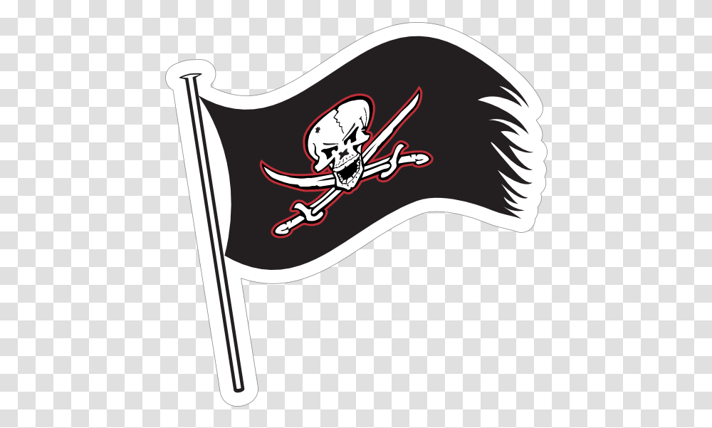 Buccaneers Flag Mascot Sticker Cartoon, Clothing, Baseball Cap, Hat, Pirate Transparent Png
