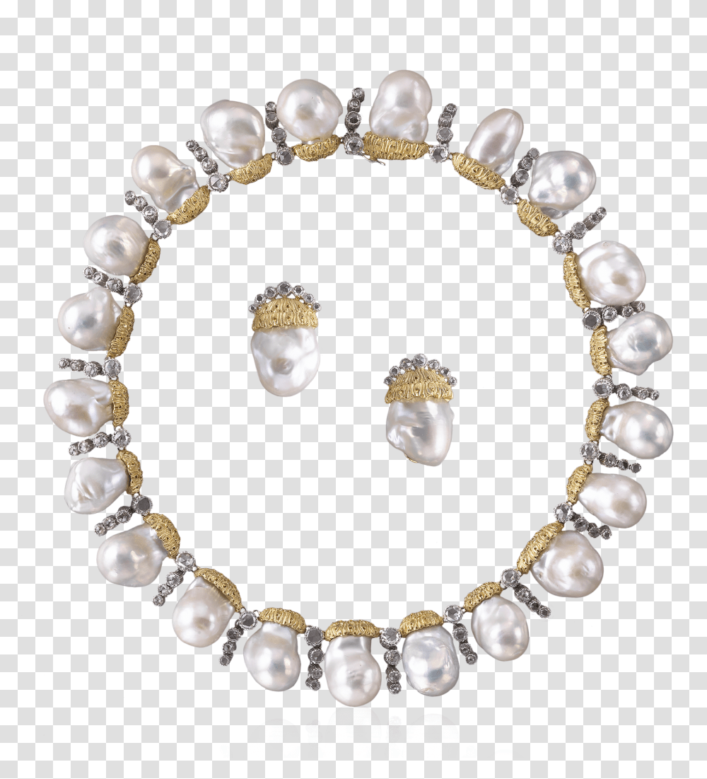Buccellati Necklaces Minuetto Set Necklaces Buccellati Pearl And Diamonds Necklace, Bracelet, Jewelry, Accessories, Accessory Transparent Png