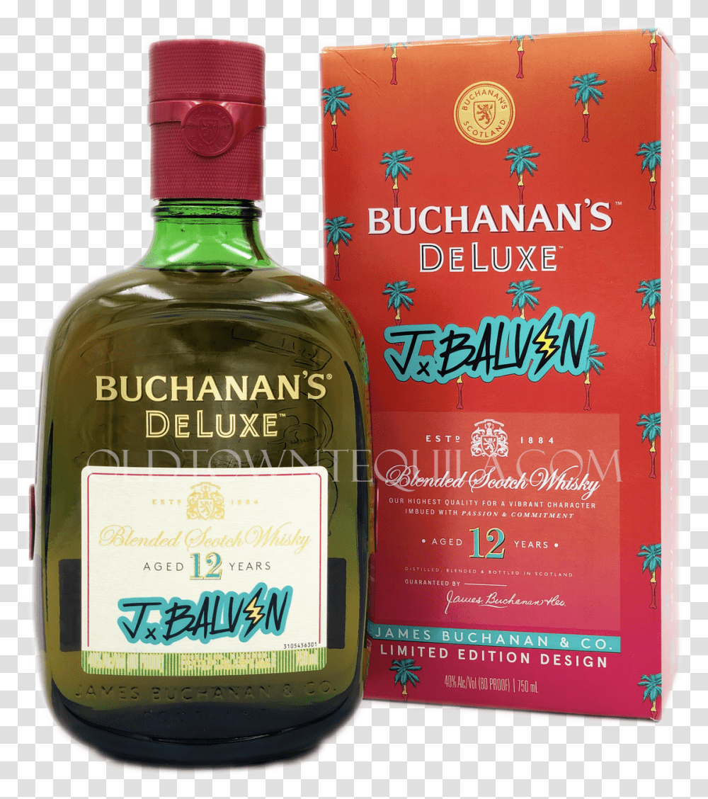 Buchanans Deluxe J Balvin, Liquor, Alcohol, Beverage, Drink Transparent Png