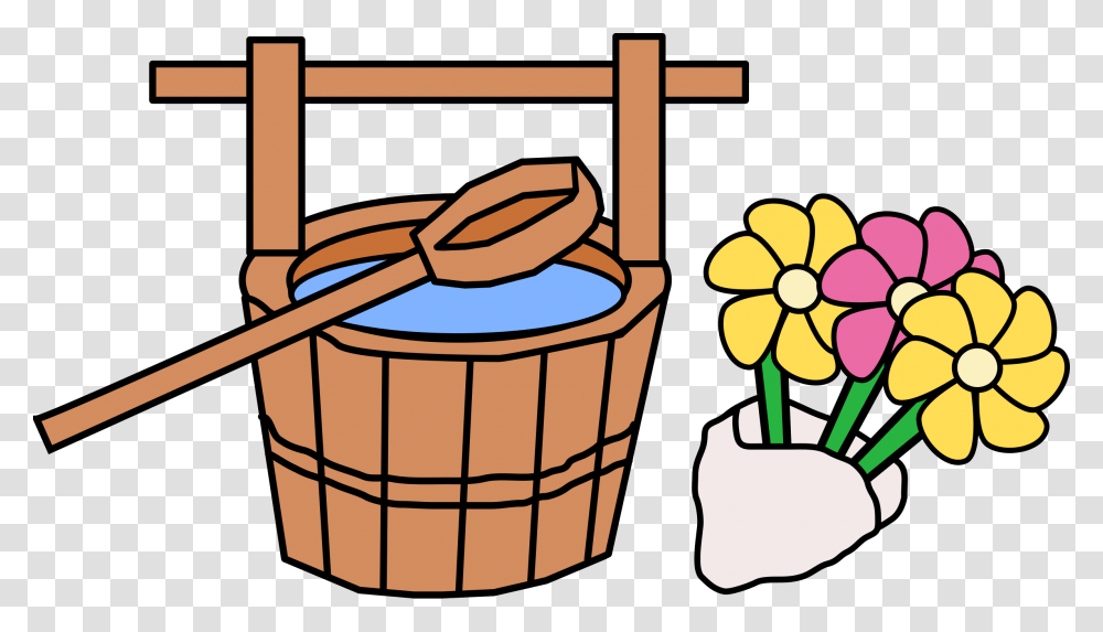 Bucket And Flowers Flower Bouquet, Barrel Transparent Png