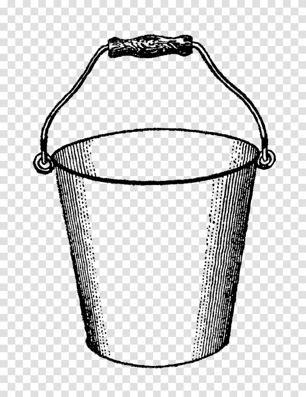 Bucket Black And White Clip Art Image, Glass, Beverage, Drink, Alcohol Transparent Png