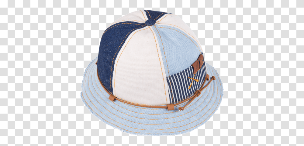 Bucket Hat Workwear Patchwork Cream & Blue Baseball Cap, Clothing, Apparel, Sun Hat Transparent Png