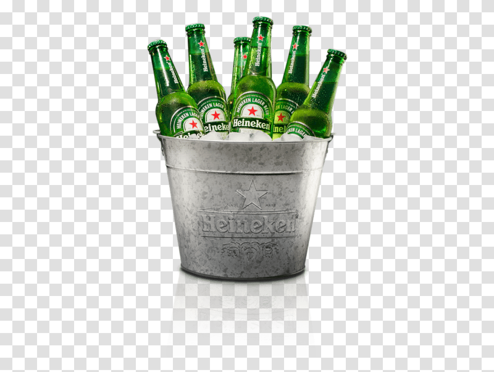 Bucket Heineken Beer Bucket, Milk, Beverage, Drink, Bottle Transparent Png