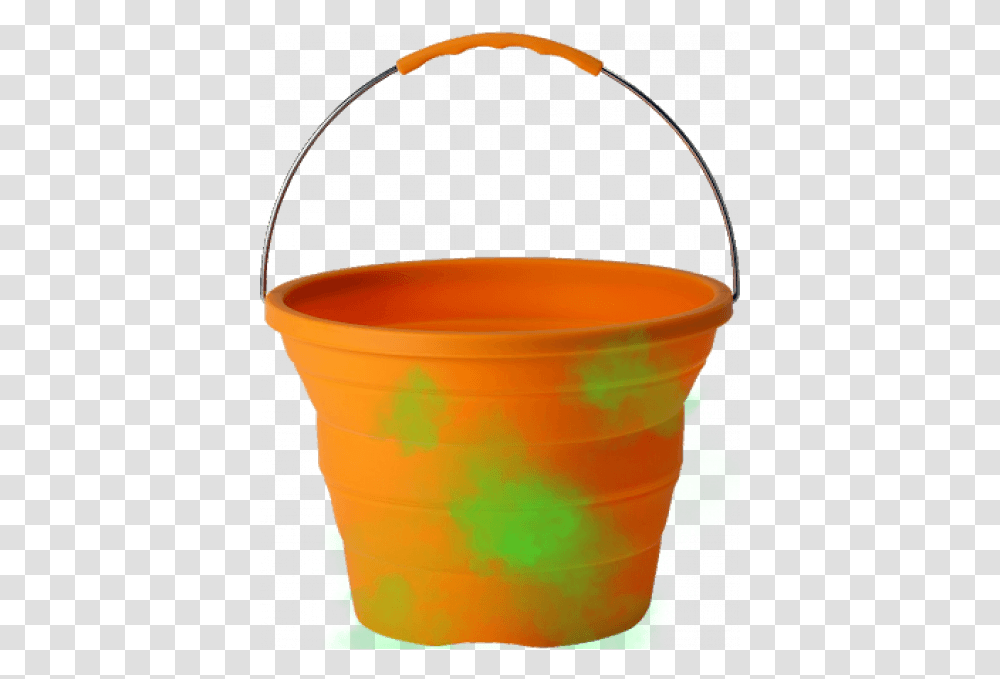 Bucket Holi Orange Bucket Transparent Png
