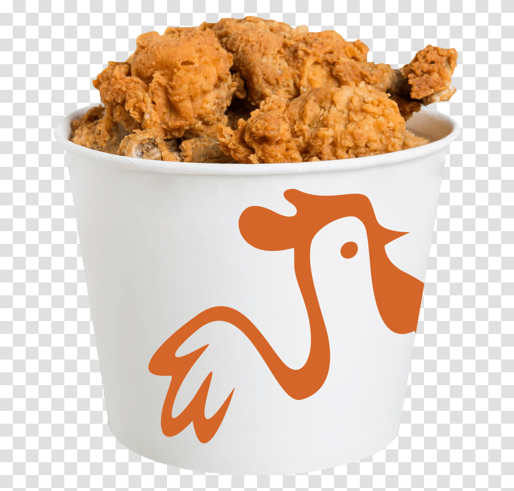 Bucket Of Fried Chicken Bucket Of Chicken, Food, Nuggets, Dessert, Ketchup Transparent Png
