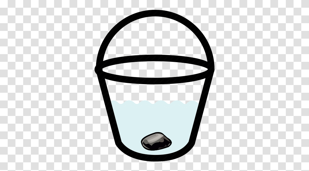 Bucket Water Rock Bucket Of Water Icon Full Size Small Rock Transparent Png