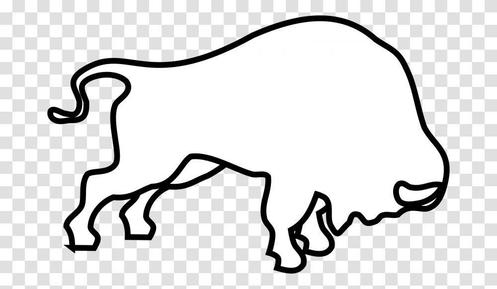 Bucking Bison Outline Icons, Animal, Mammal, Silhouette, Pig Transparent Png