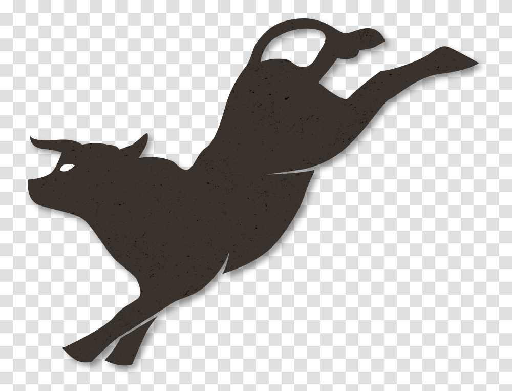 Bucking Bull Silhouette Clipart, Bird, Animal, Mammal, Shark Transparent Png
