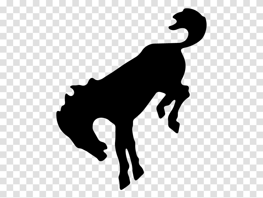 Bucking Mustang Silhouette Bronco Clip Art Bucking Horse Silhouette, Stencil, Bow, Mammal, Animal Transparent Png