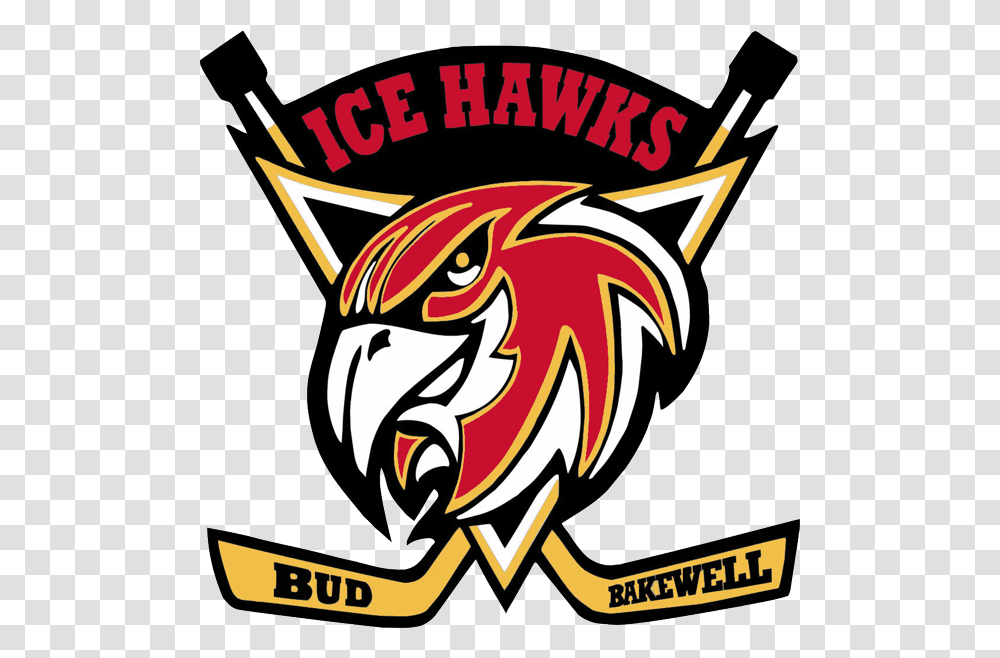 Bud Bakewell Ice Hawks Logo Clipart Bud Bakewell Ice Hawks, Emblem, Trademark Transparent Png