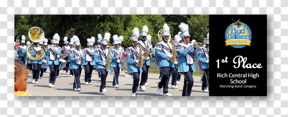 Bud Billiken Parade, Person, Marching, Crowd, Musician Transparent Png