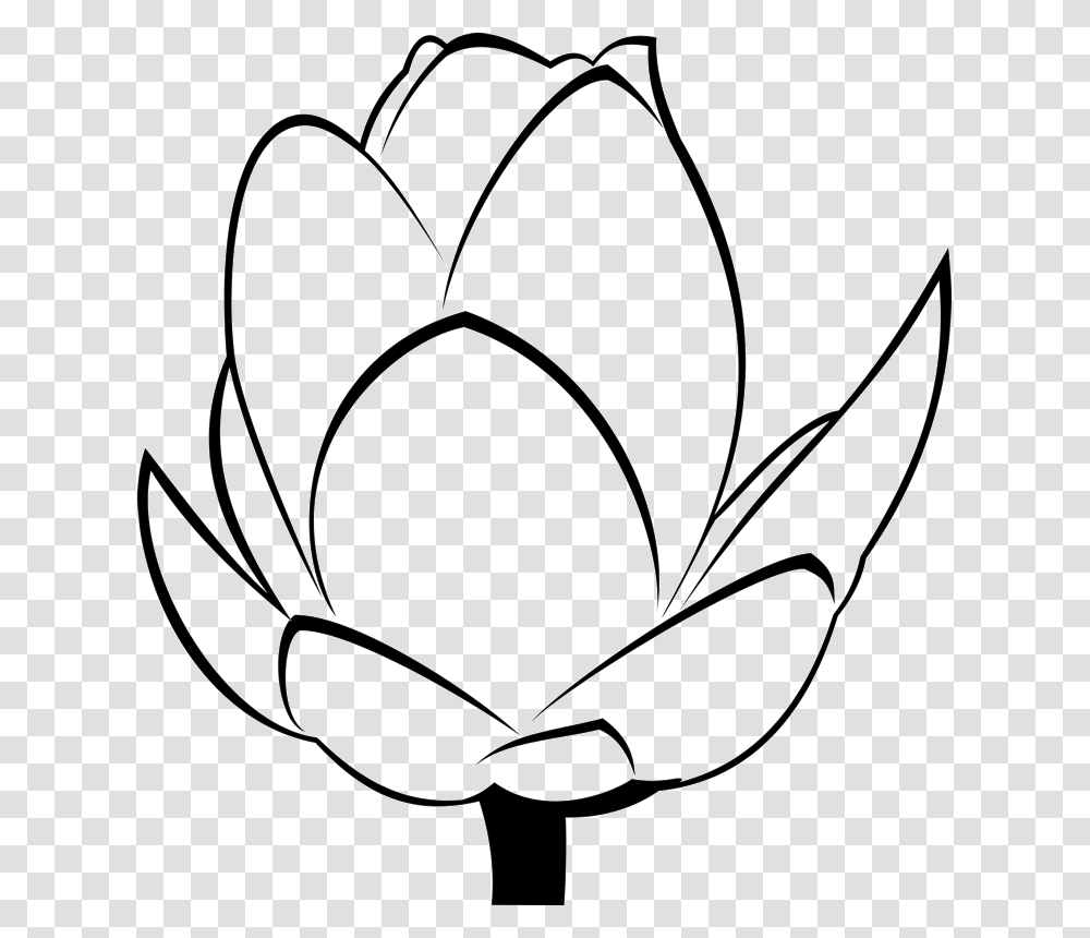 Bud Clipart Black And White Clip Art Images, Stencil, Flower, Plant, Blossom Transparent Png