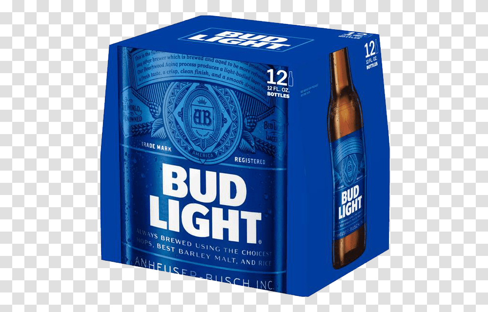 Bud Light 2 Bud Light 12 12oz Bottles, Book, Alcohol, Beverage, Beer Transparent Png