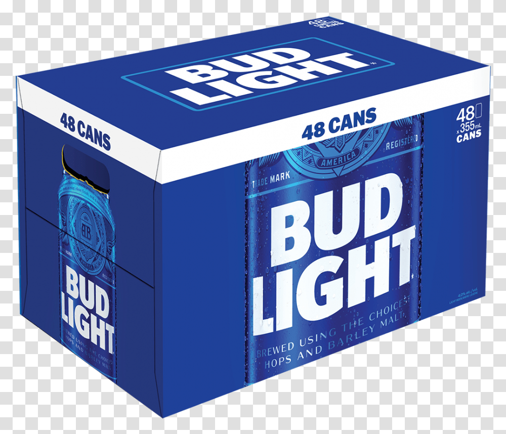 Bud Light 48 Of Bud Light, Box, Cardboard, Carton, Food Transparent Png