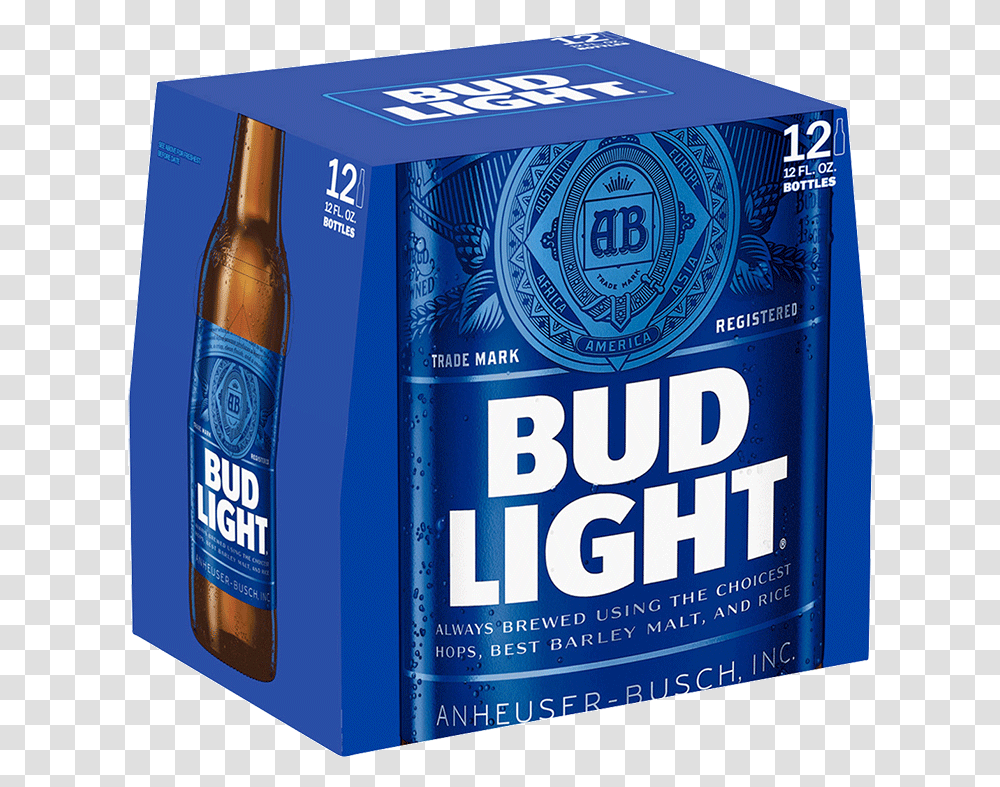 Bud Light Aluminum Bottle 12 Pack Bud Light 12 Pack, Label, Text, Alcohol, Beverage Transparent Png