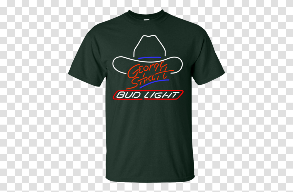 Bud Light Beer T Shirt Custom Designed Graphic Pattern George Strait, Clothing, Apparel, T-Shirt, Person Transparent Png
