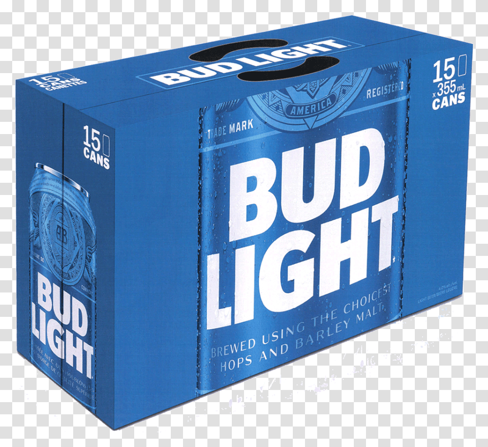 Bud Light Bud Light 15 Pack, Box, Food, Cushion, Plant Transparent Png
