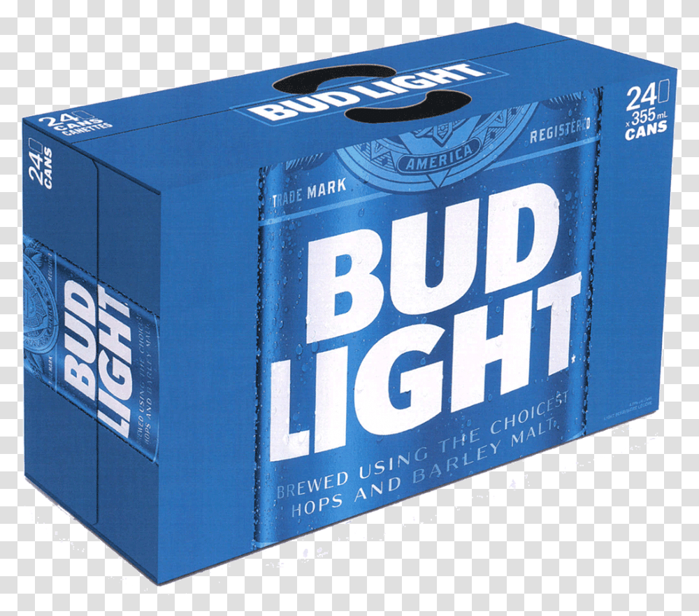 Bud Light Bud Light 24 Cans, Box, Food, Carton, Cardboard Transparent Png