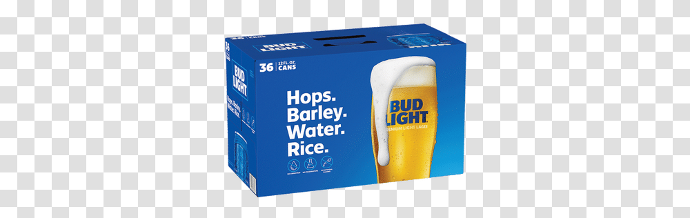 Bud Light Carton, Beer, Alcohol, Beverage, Drink Transparent Png