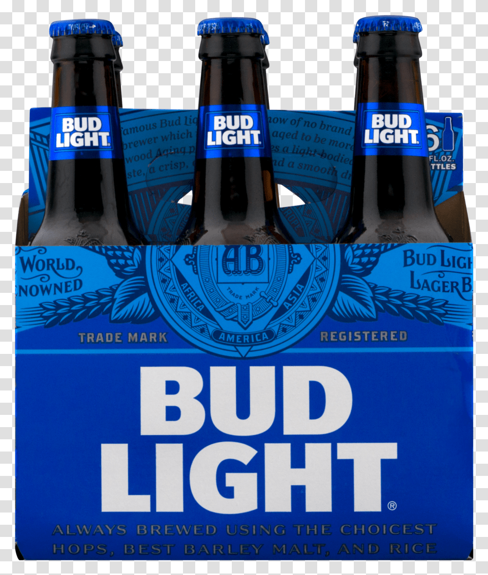 Bud Light Draft Beer, Alcohol, Beverage, Drink, Bottle Transparent Png