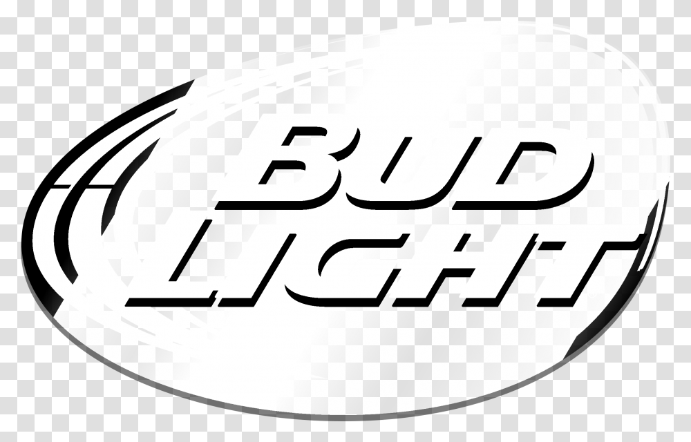 Bud Light Logo Black And White Bud Light, Label, Meal, Outdoors Transparent Png