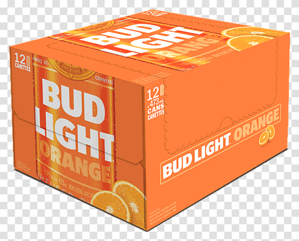 Bud Light Orange 12 X 355 Ml Bud Light Orange 12 Pack 355 Ml, Box, Cardboard, Carton, Food Transparent Png