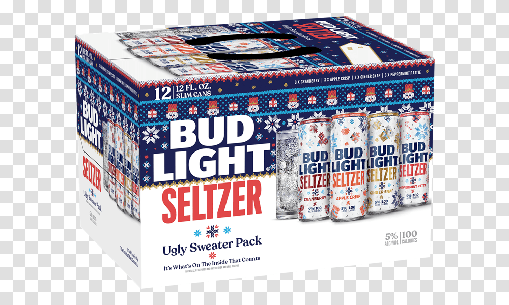 Bud Light Seltzer & Refreshing Hard Product Label, Box, Food, Carton, Cardboard Transparent Png