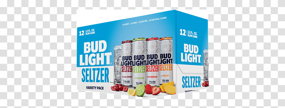 Bud Light Seltzer Variety Pack Graphic Design, Tin, Can, Aluminium, Flyer Transparent Png