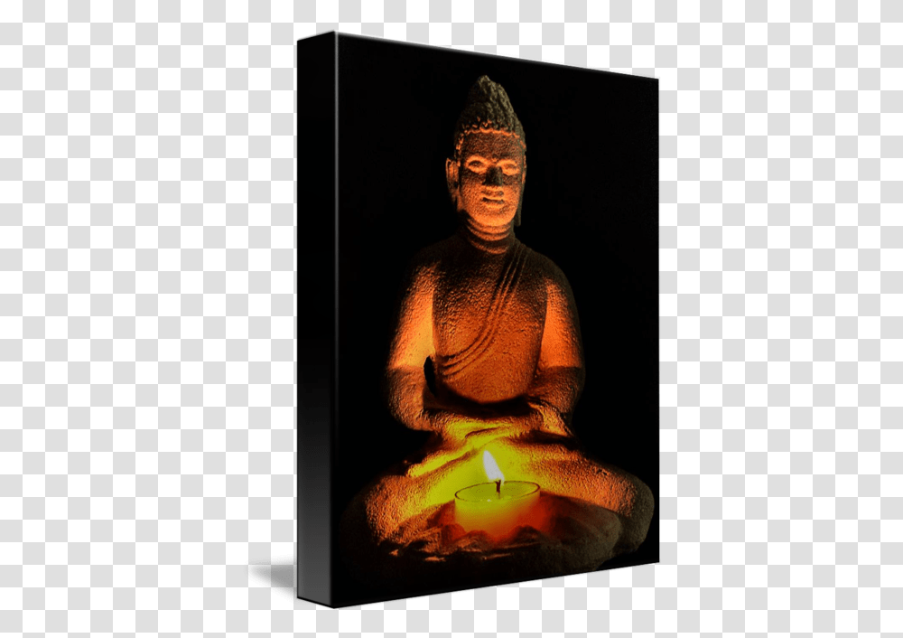 Buddha By Candle Light Celine Chamberlin Religion, Worship, Art, Person, Human Transparent Png