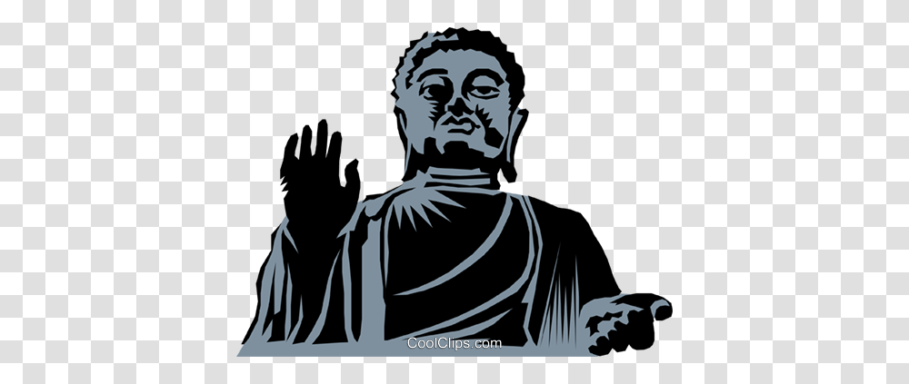 Buddha Royalty Free Vector Clip Art Illustration, Stencil, Person, Human Transparent Png