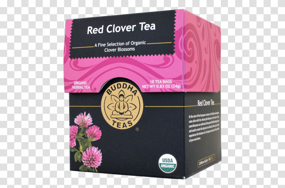 Buddha Tea Organic Red Clover Tea 18 Bag Buddha Red Clover Tea, Paper, Advertisement, Poster Transparent Png