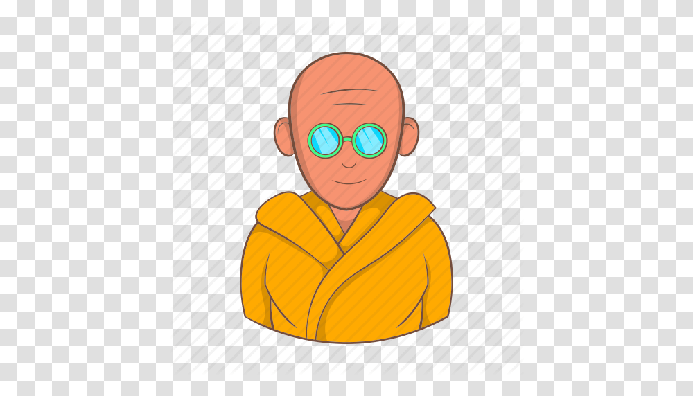 Buddhism Cartoon Monk Religion Religious Sunglasses Icon, Person, Face, Goggles, Accessories Transparent Png