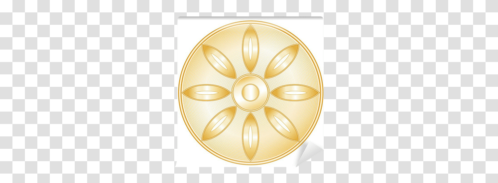 Buddhism Symbol Golden Lotus Blossom Bronze, Lamp, Food, Gold Medal, Trophy Transparent Png