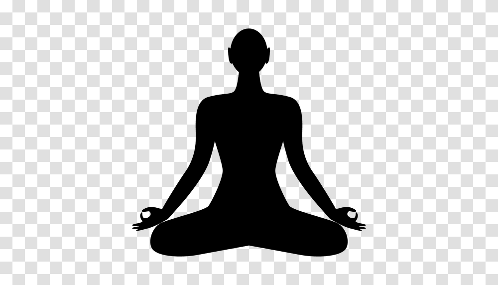 Buddhist Meditation Pose Icon, Silhouette, Person, Human, Fitness Transparent Png