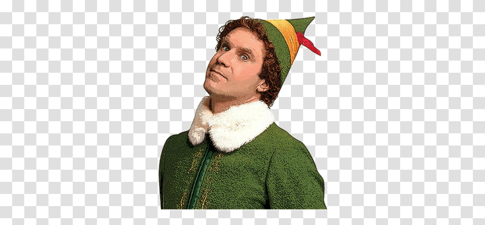 Buddy Elf The Sticker By Keith Mcindoe Want To Put My Christmas Tree Up, Clothing, Art, Person, Hat Transparent Png