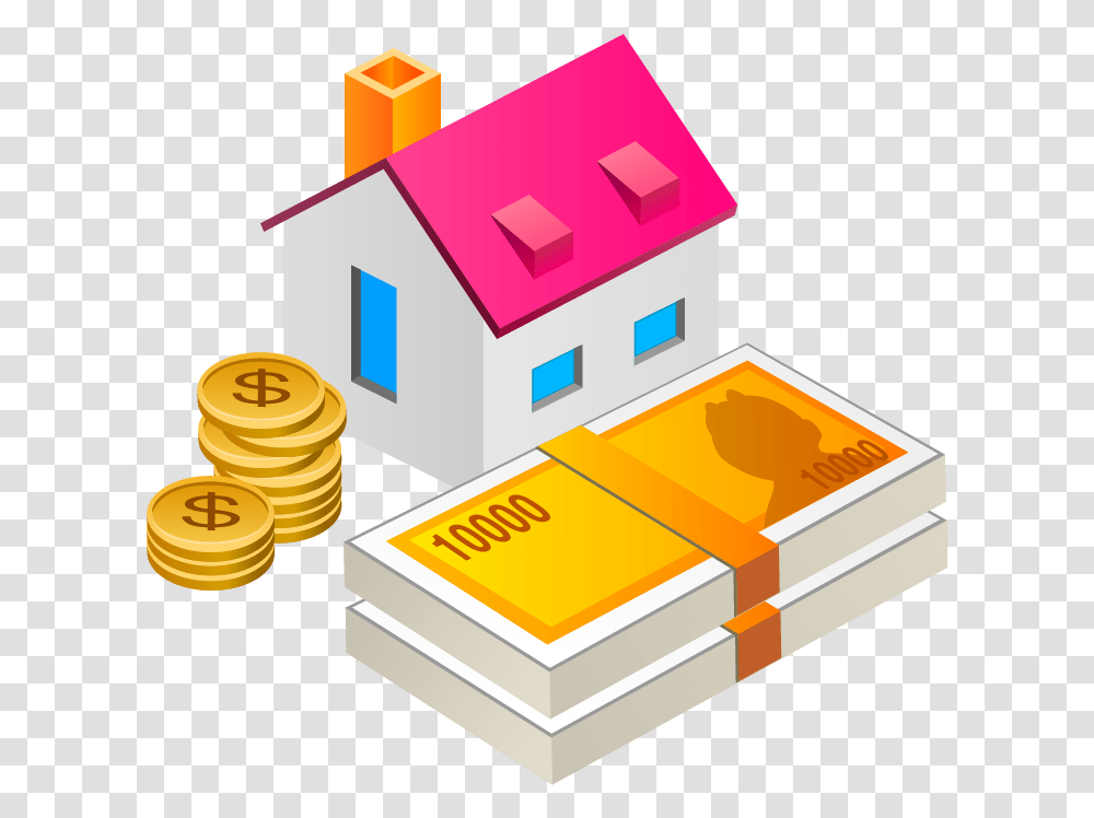 Budget Mortgage Services Cartoon Mortgage Loan, Box, Money, Coin Transparent Png