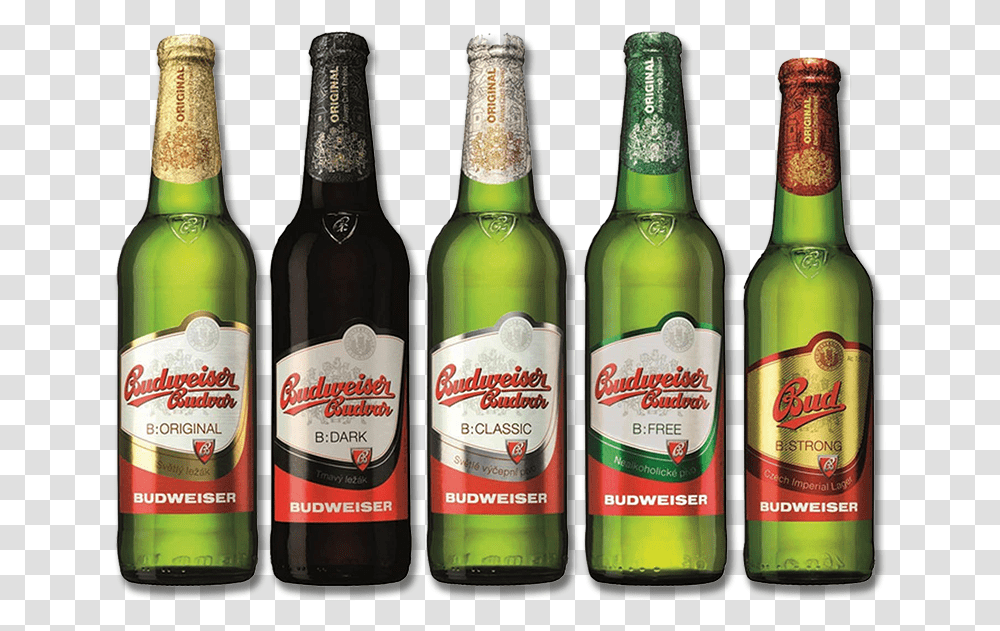 Budweiser Beer Bottle Budweiser Czech Vs American, Alcohol, Beverage, Drink, Wine Transparent Png