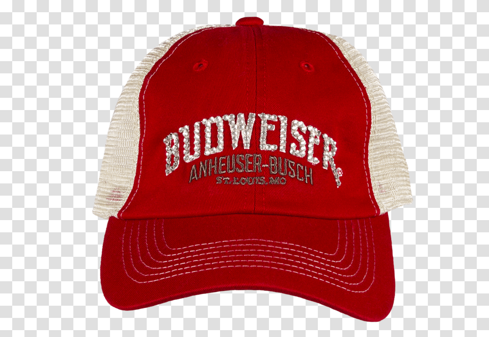 Budweiser Bling Hat Red Trucker Baseball Cap, Apparel Transparent Png