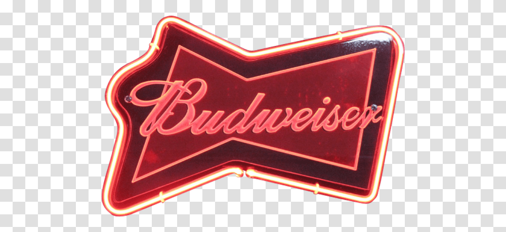 Budweiser Logo Neon Budweiser Six Pack, Light, Symbol, Text, Trademark Transparent Png
