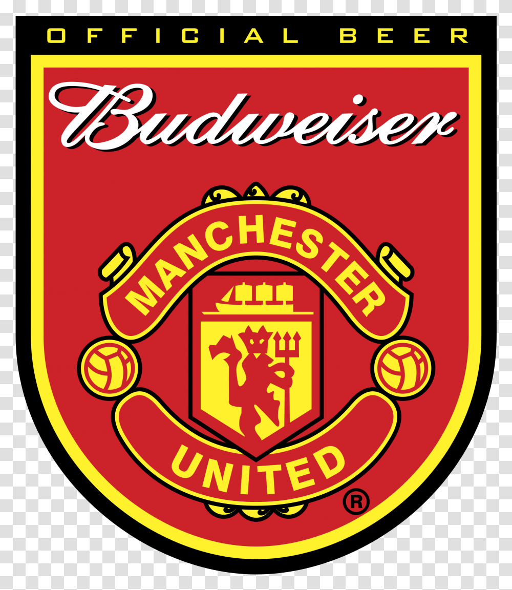 Budweiser Manchester United Logo Man U Logo Vector, Label, Badge Transparent Png