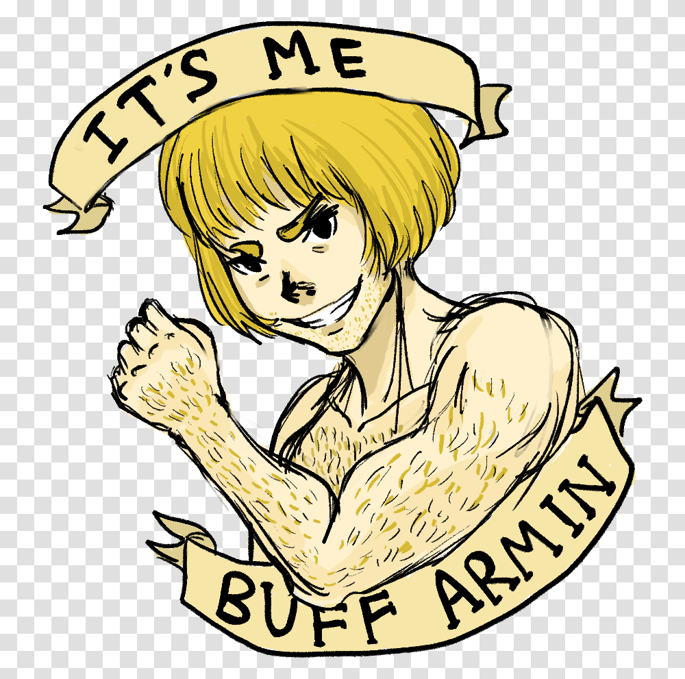 Buff Arms Arminhappy Buffday Feastevil Buff Armin, Person, Human, Comics, Book Transparent Png
