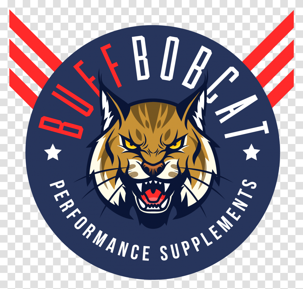Buff Bobcat Cartoon, Logo, Trademark, Label Transparent Png