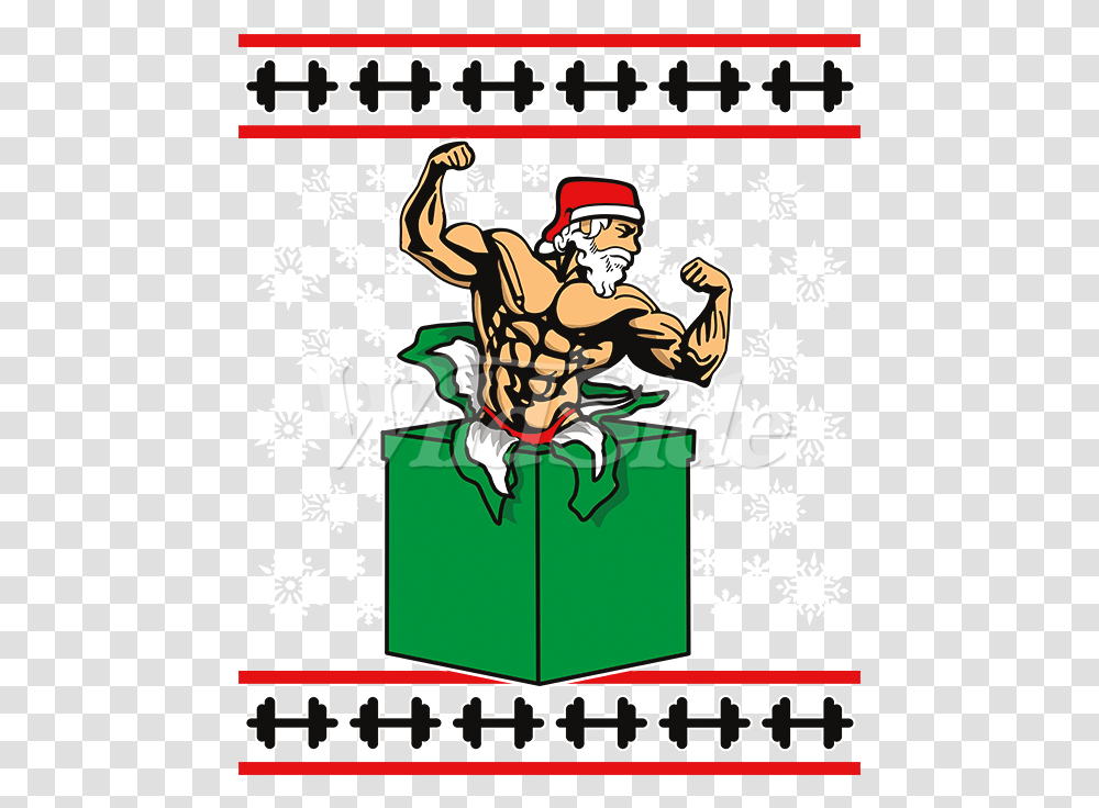 Buff Santa In Box, Person, Elf, Performer, Advertisement Transparent Png