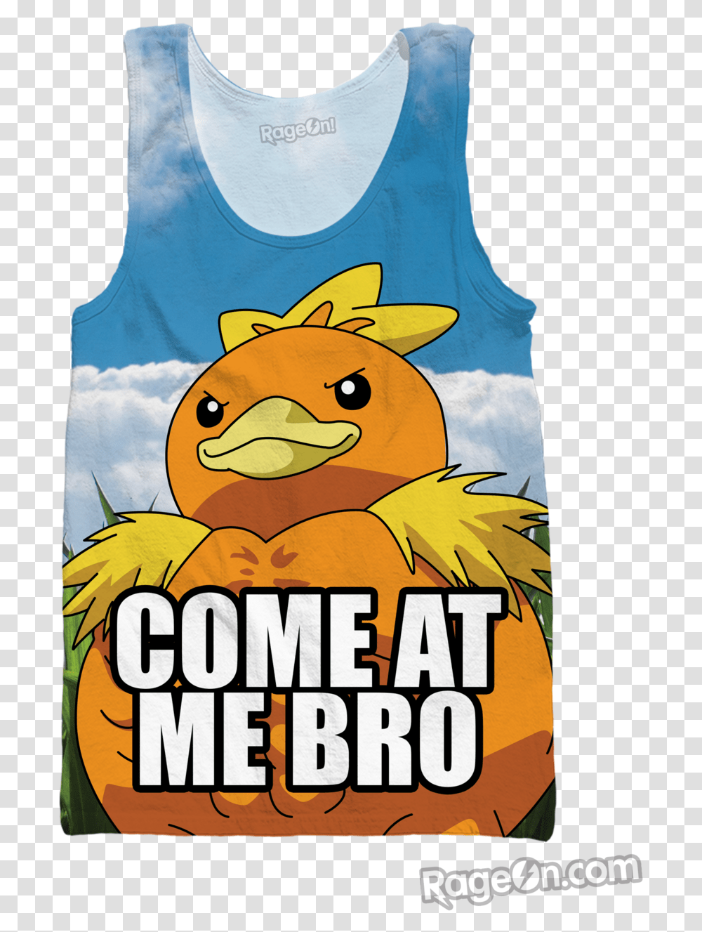Buff Torchic Tank Top Come At Me Bro Meme White Walker, Apparel, Poster, Advertisement Transparent Png