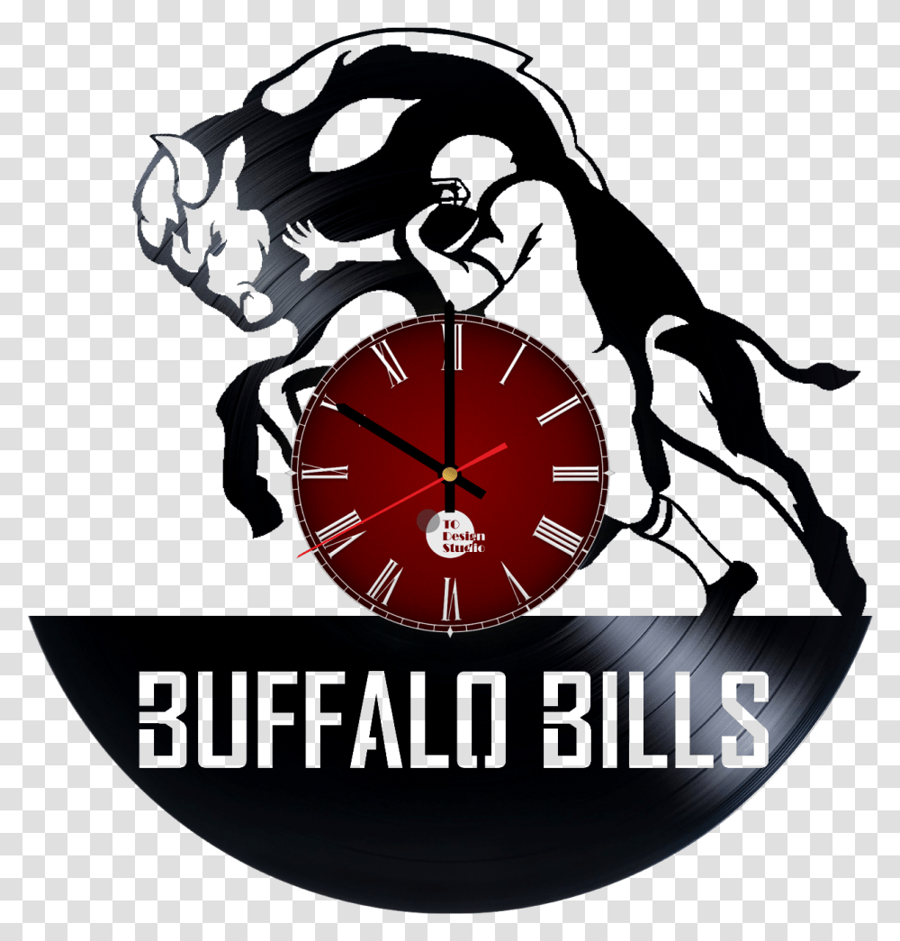 Buffalo Bills Alumni Handmade Vinyl Record Wall Clock Fan Gift Marca Fufalo, Compass, Clock Tower, Architecture, Building Transparent Png
