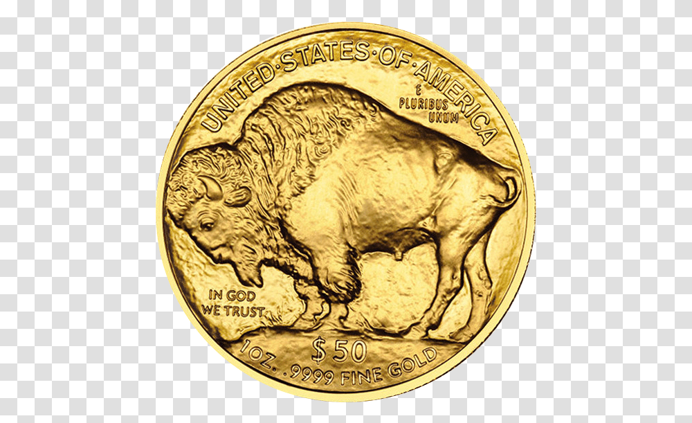 Buffalo Gold 1 Oz 1 Oz Buffalo Gold Coin, Money, Nickel, Painting, Art Transparent Png