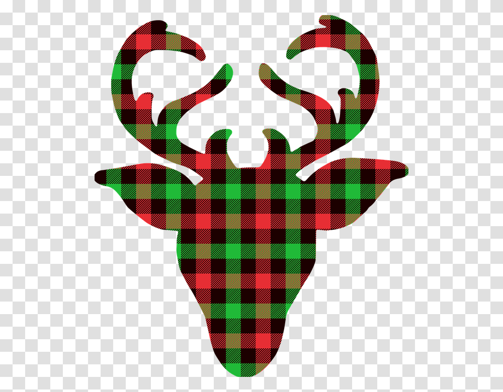 Buffalo Plaid Deer Deer Holiday Christmas Winter, Person, Human, Arrowhead, Plectrum Transparent Png
