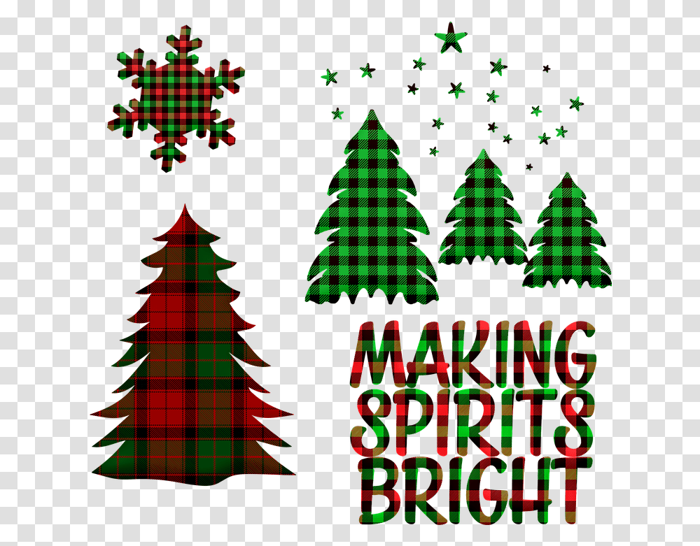 Buffalo Plaid Trees Lumberjack Plaid Christmas Tree, Plant, Ornament, Graphics, Art Transparent Png