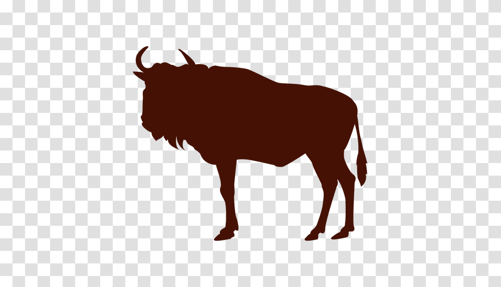 Buffalo Silhouette, Mammal, Animal, Cow, Cattle Transparent Png