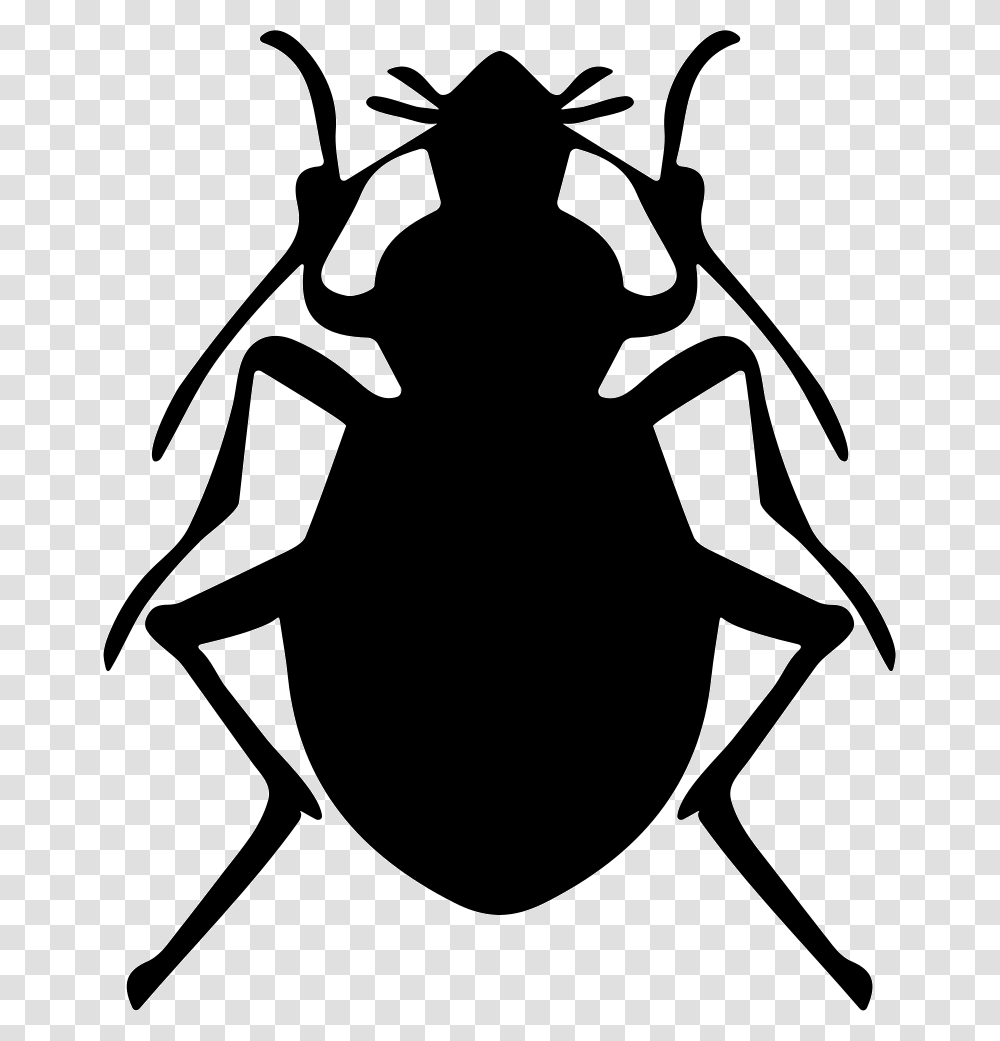 Bug Insect Vector, Invertebrate, Animal, Stencil, Silhouette Transparent Png